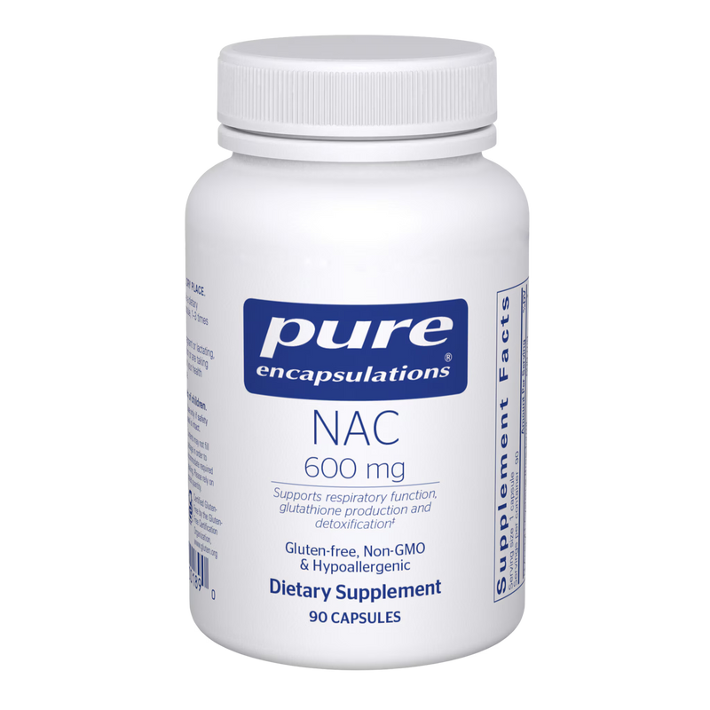 Pure Encapsulations NAC N-Acetyl-L-Cysteine 600 mg – Antioxidant and Liver Support, 90 Capsules