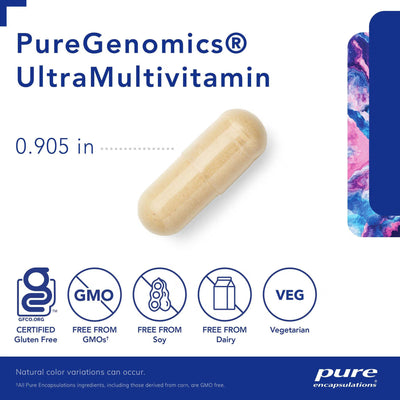 Pure Encapsulations PureGenomics Multivitamin 60s – Genomic-Focused Multivitamin, 60 Capsules