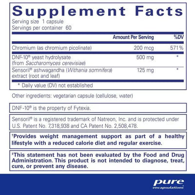 Pure Encapsulations PureLean Satiety – Appetite And Metabolic Support, 60 Capsules