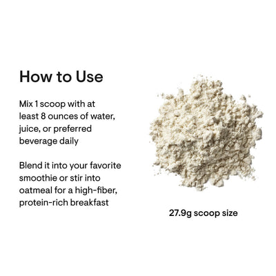 Thorne Whey Protein Isolate Vanilla powder pile with text instructions and 27.9 g scoop size on white background