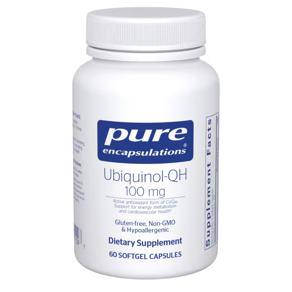 Pure Encapsulations Ubiquinol-QH 100 mg – Active CoQ10 Ubiquinol, 60 Capsules