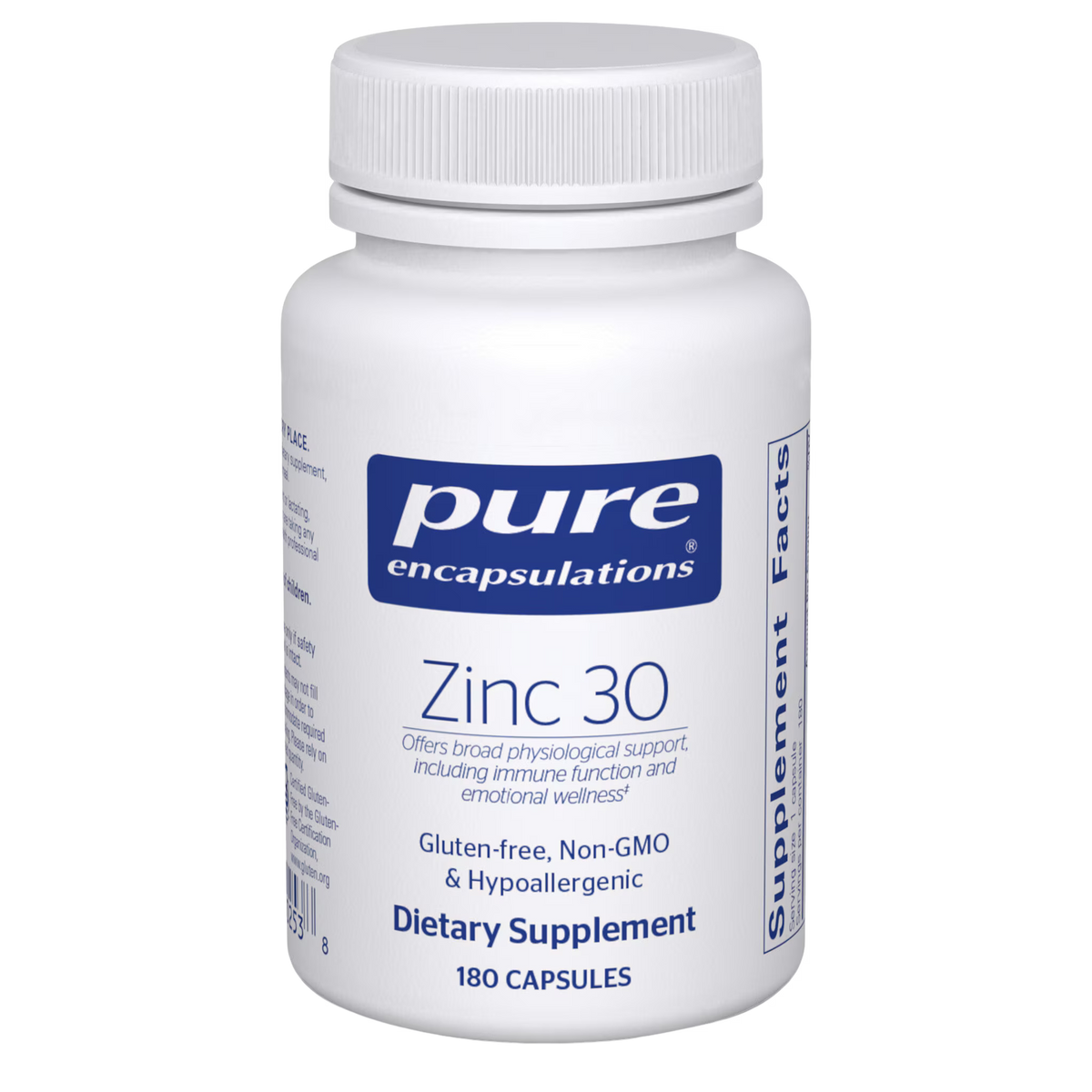 Pure Encapsulations Zinc 30 mg – Zinc Picolinate Mineral Support, 180 Capsules