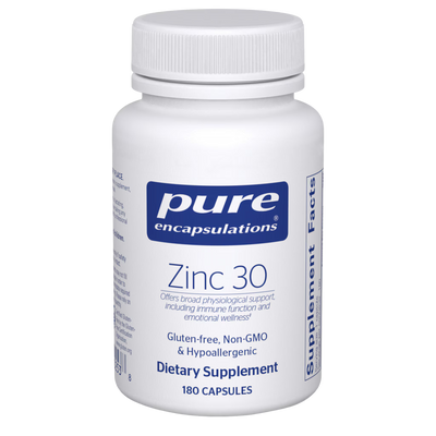 Pure Encapsulations Zinc 30 mg – Zinc Picolinate Mineral Support, 180 Capsules