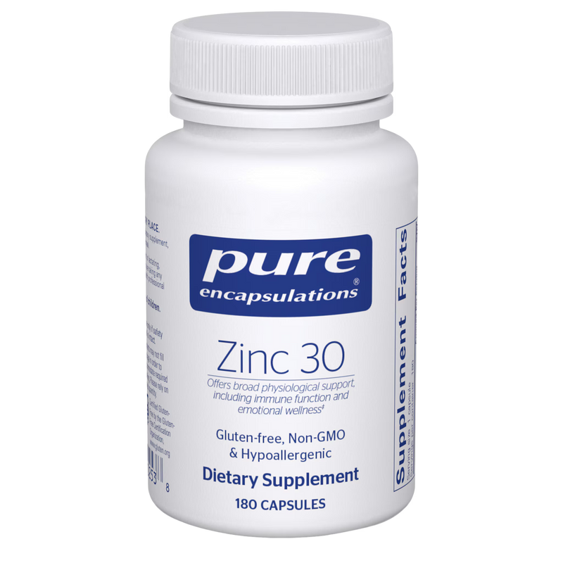 Pure Encapsulations Zinc 30 mg – Zinc Picolinate Mineral Support, 180 Capsules