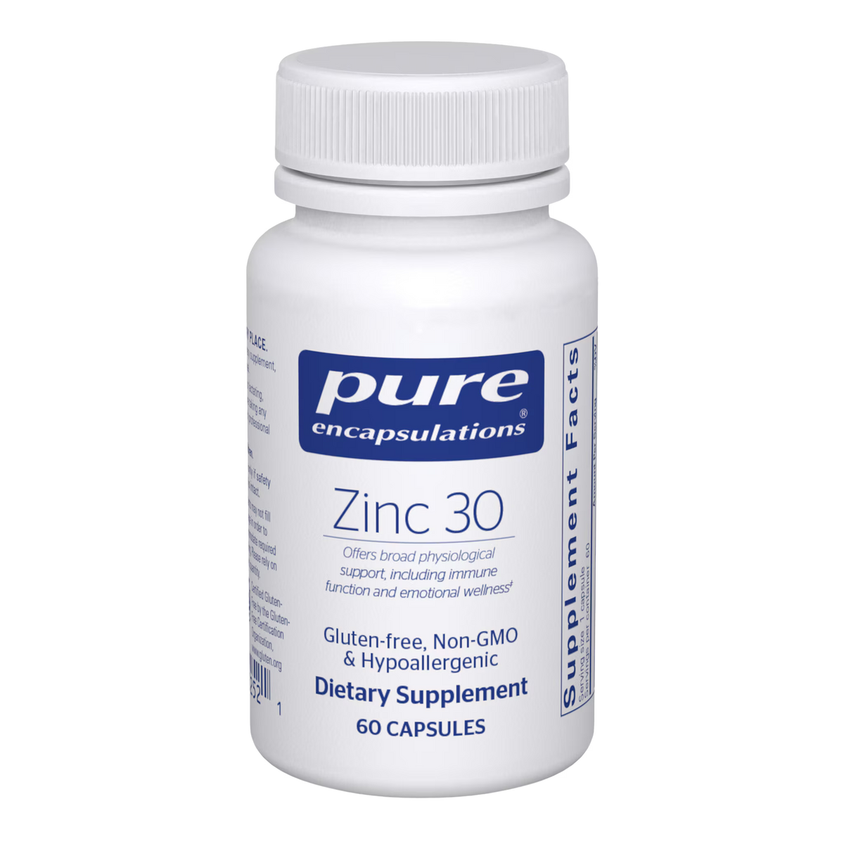 Pure Encapsulations Zinc 30 mg - Zinc Mineral Supplement, 60 capsules