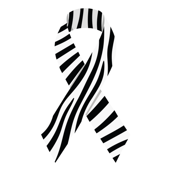 EDS awareness zebra ribbon
